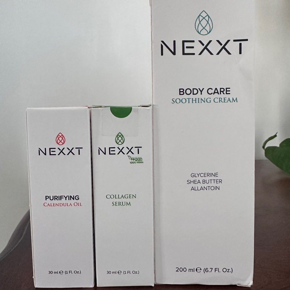 Nexx Purifying Calendula Oil, Collagen Serum and body cream